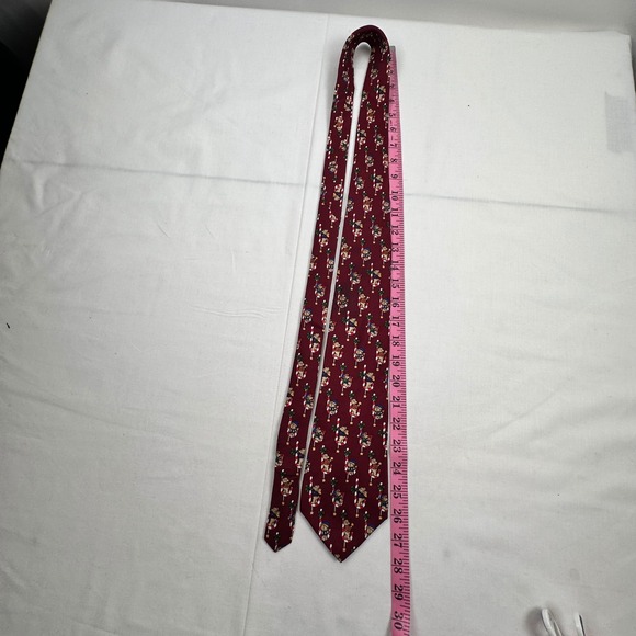 Christmas Tie Necktie Holiday Teddy Bear Candy Cane Silk by Croft and‎ Barrow - Picture 10 of 10